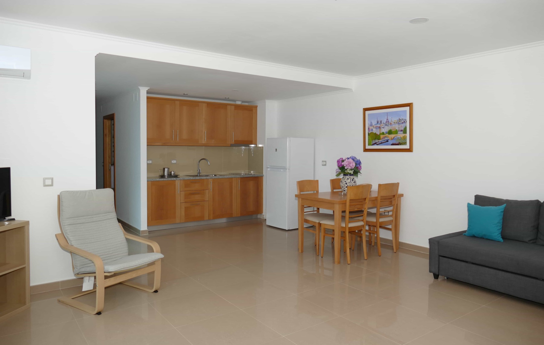 Sala do apartamento T1 Avenida Park