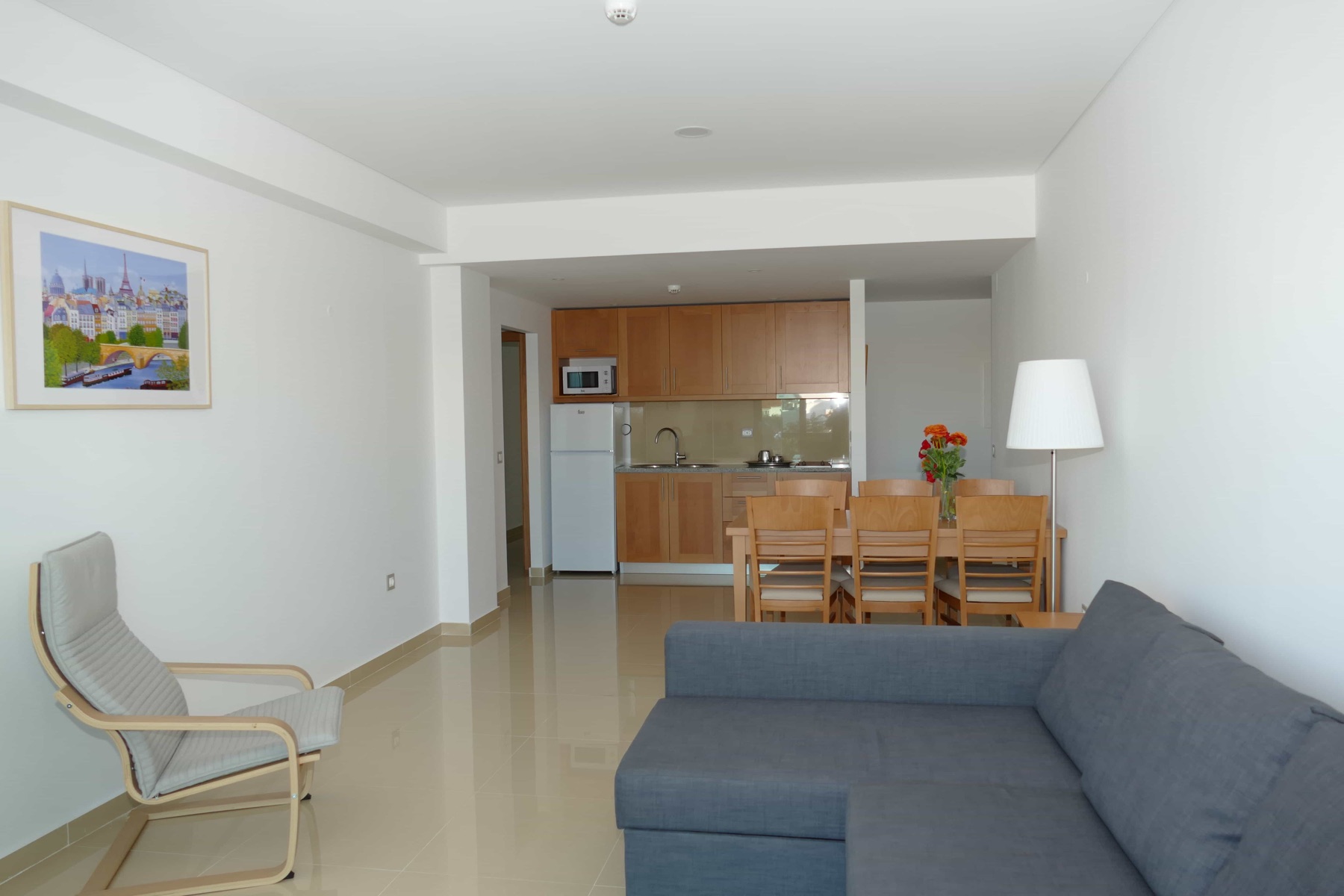 Sala do apartamento T2 Avenida Park